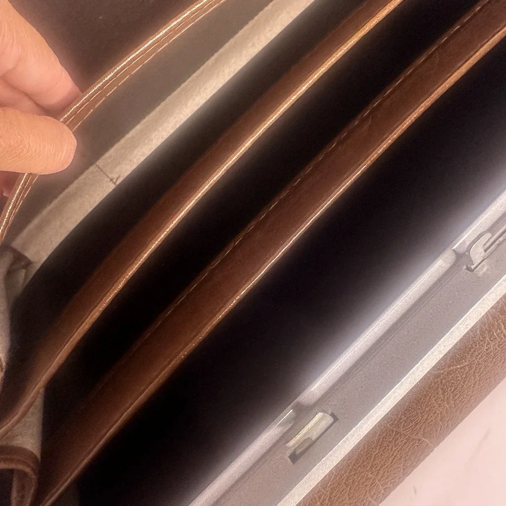 Vintage Samsonite Accord Hard Shell Attache Briefcase Combination Lock Brown